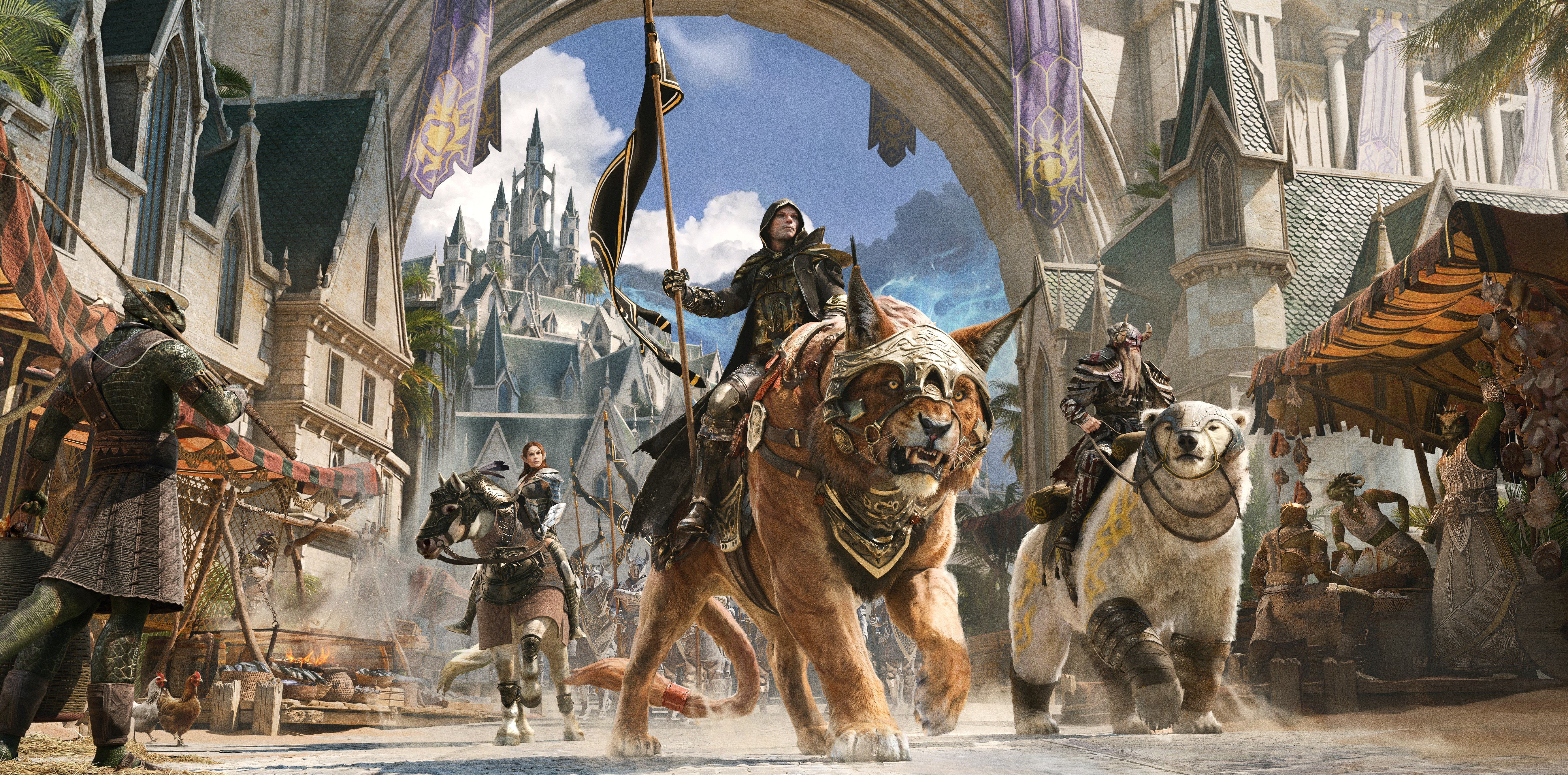 ACMI Game Worlds, The Elder Scrolls Online (2014), City of ESO key art courtesy of Bethesda.2