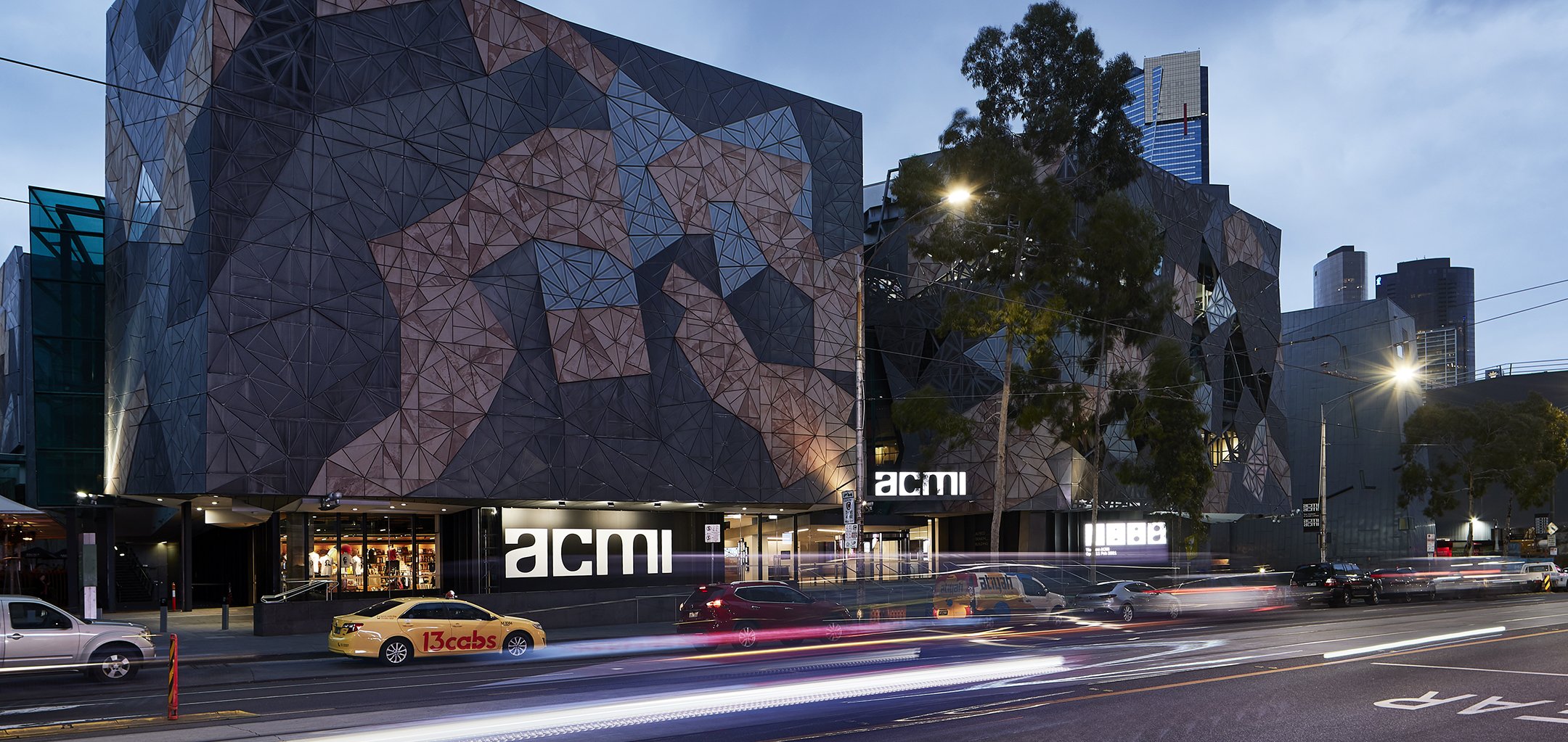 ACMI building exterior at night - Shannon McGrath