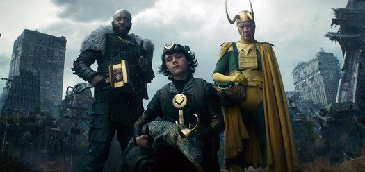 Deobia Oparei, Jack Veal and Richard E Grant in a promotional shot from 'Loki' (2021- ).jpg