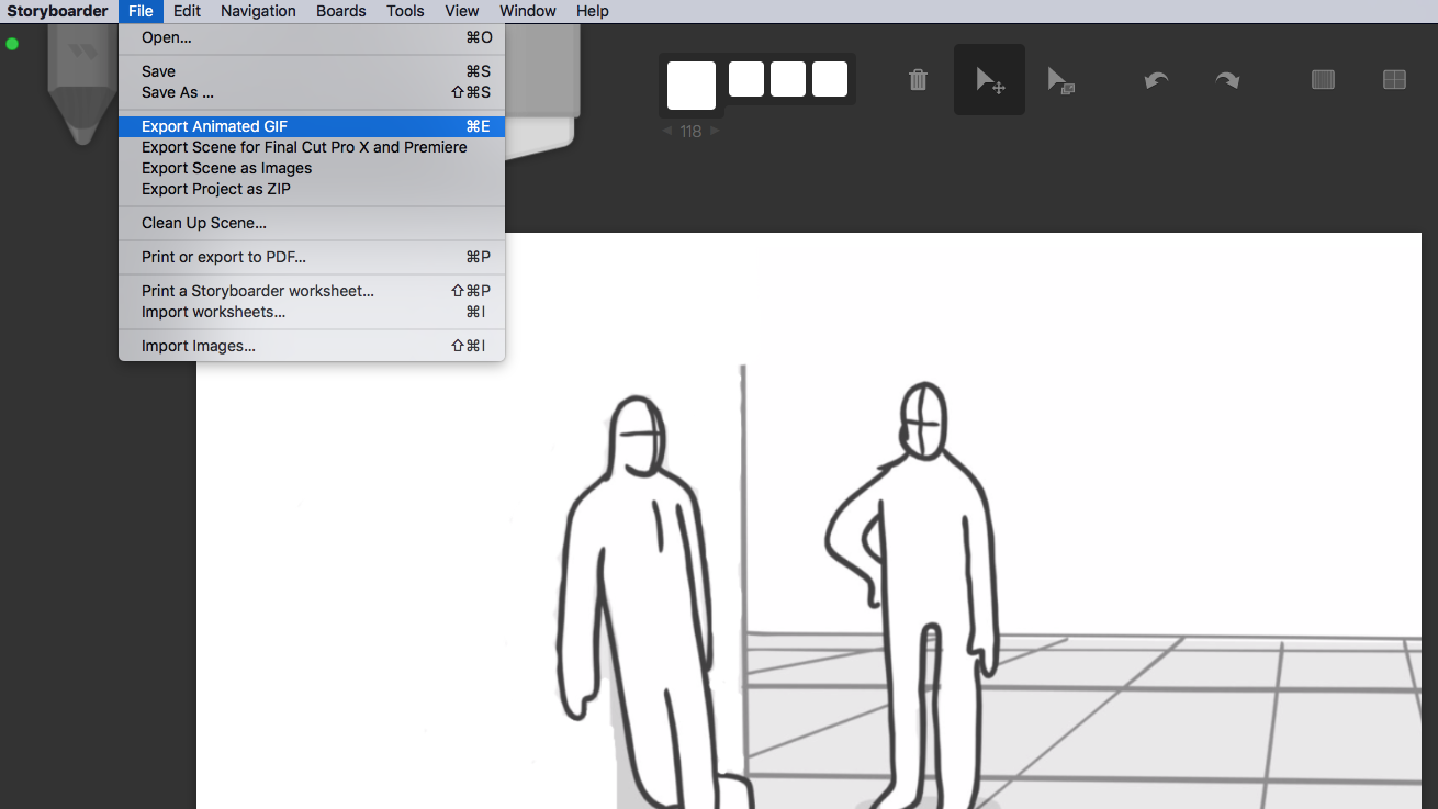 Storyboarder export GIF
