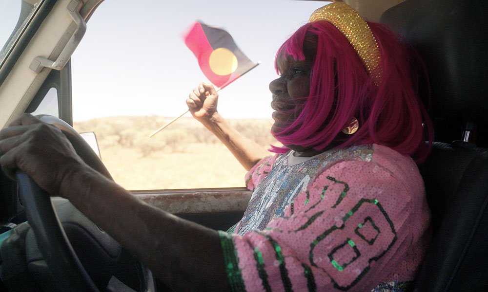 Kaylene Whiskey in her Toyota