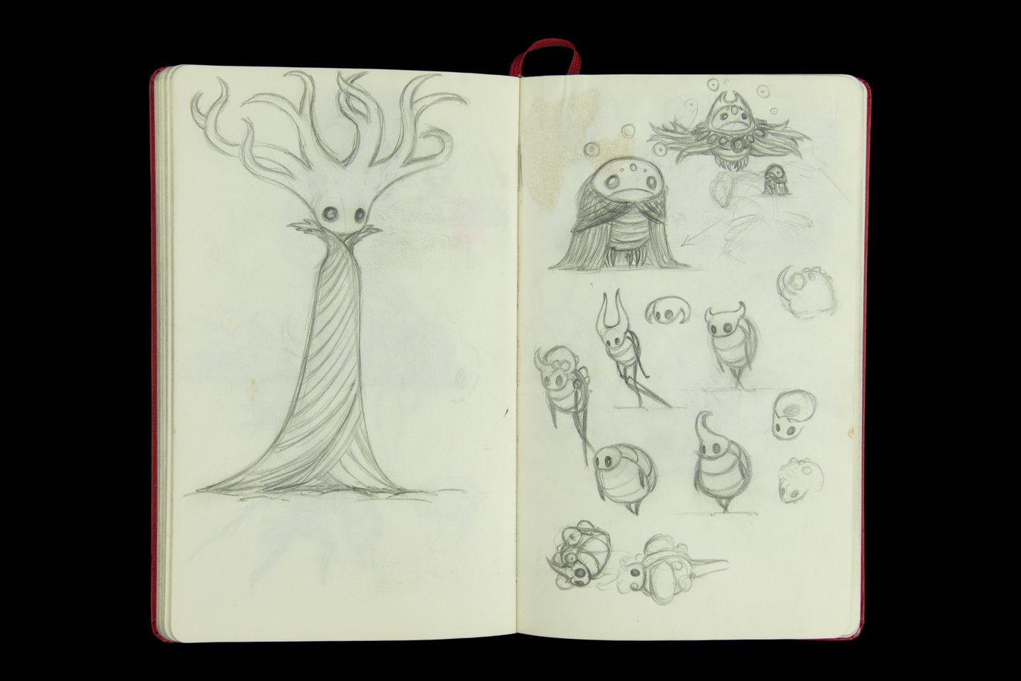 Hollow Knight development sketchbooks