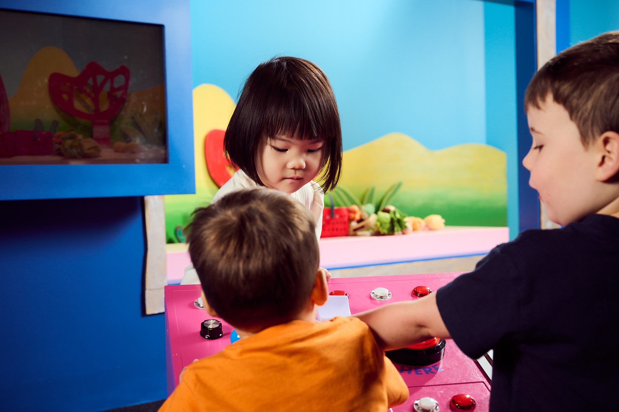Children playing in the Play School exhibition at ACMI