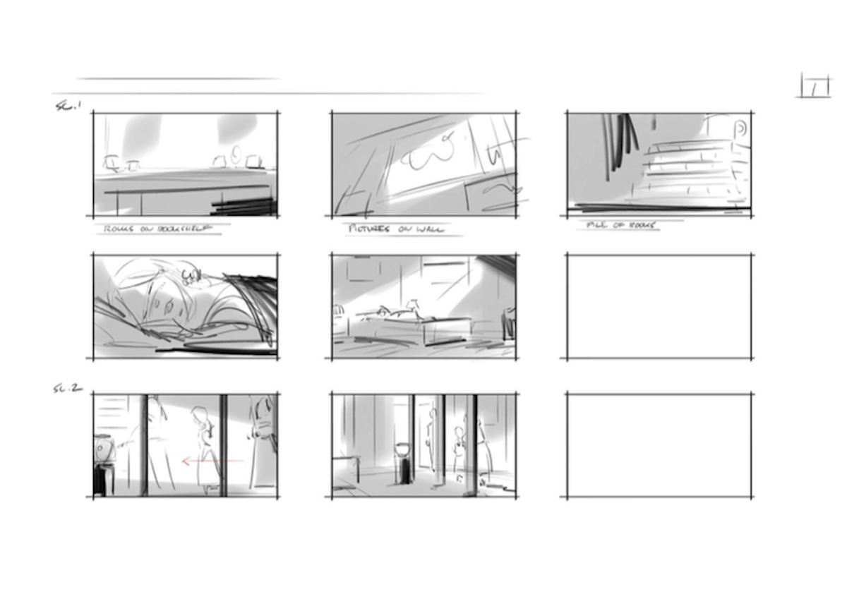 Storyboard: Scene 1 When the Sky was Blue