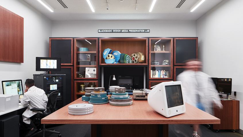 The inventory table in the Blackmagic Design Media Preservation Lab - Credit - Shannon McGrath.jpg