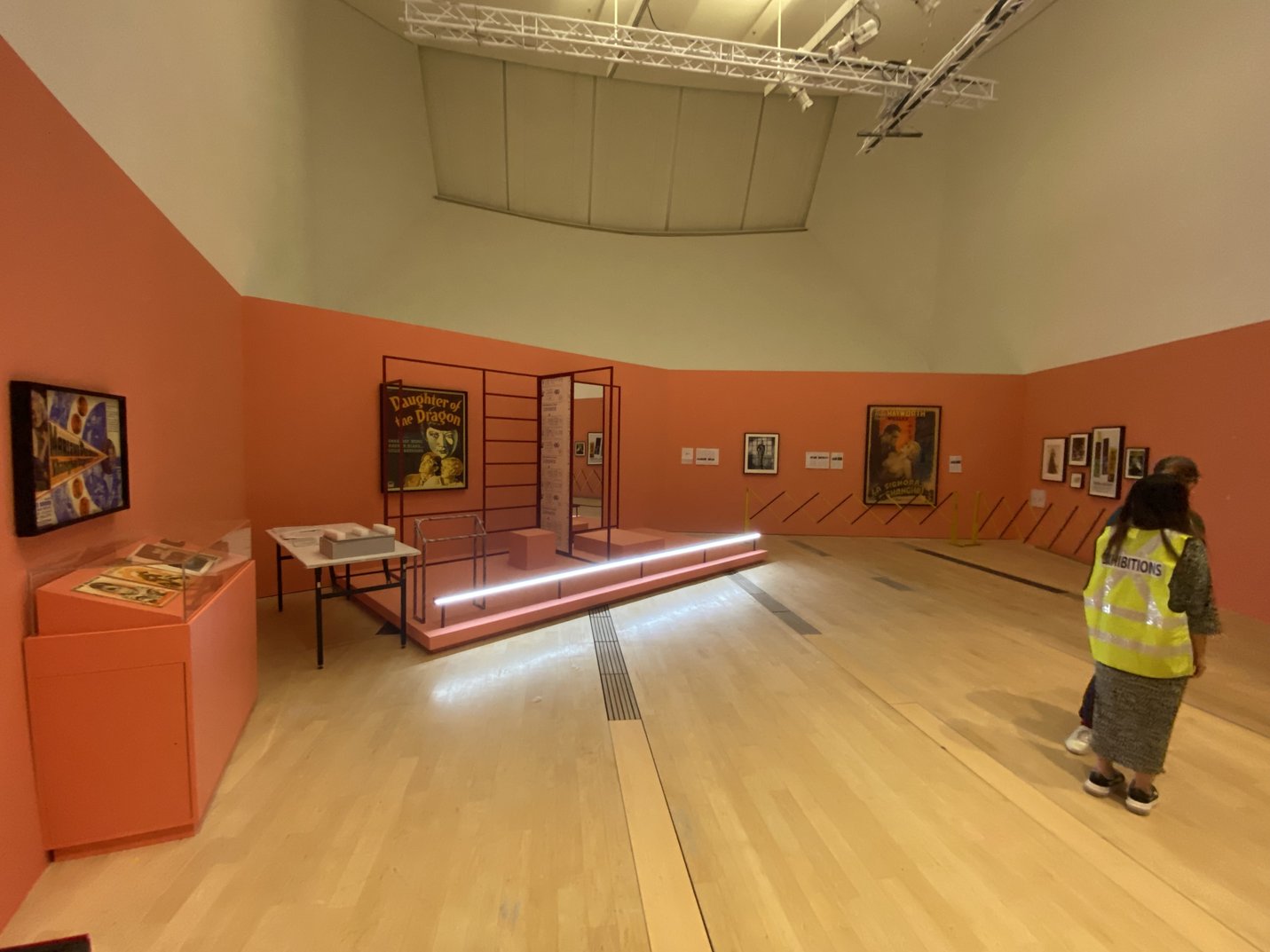 Exhibitions team installing Goddess