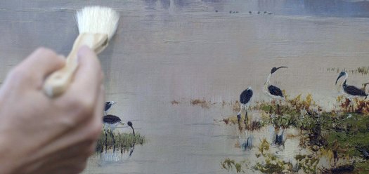 Dust removal from ‘Flood of the Darling, 1890’ by W.C. Piguenit - Gabriella Hirst - Darling Darling