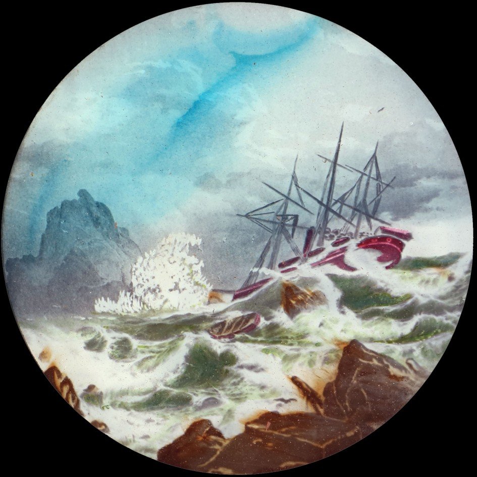 Ship and lightning effect slide | Maker not documented | ACMI ...
