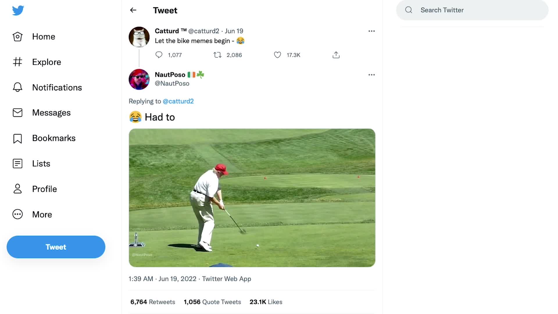 Joe Biden takes a tumble | @NautPoso | ACMI collection