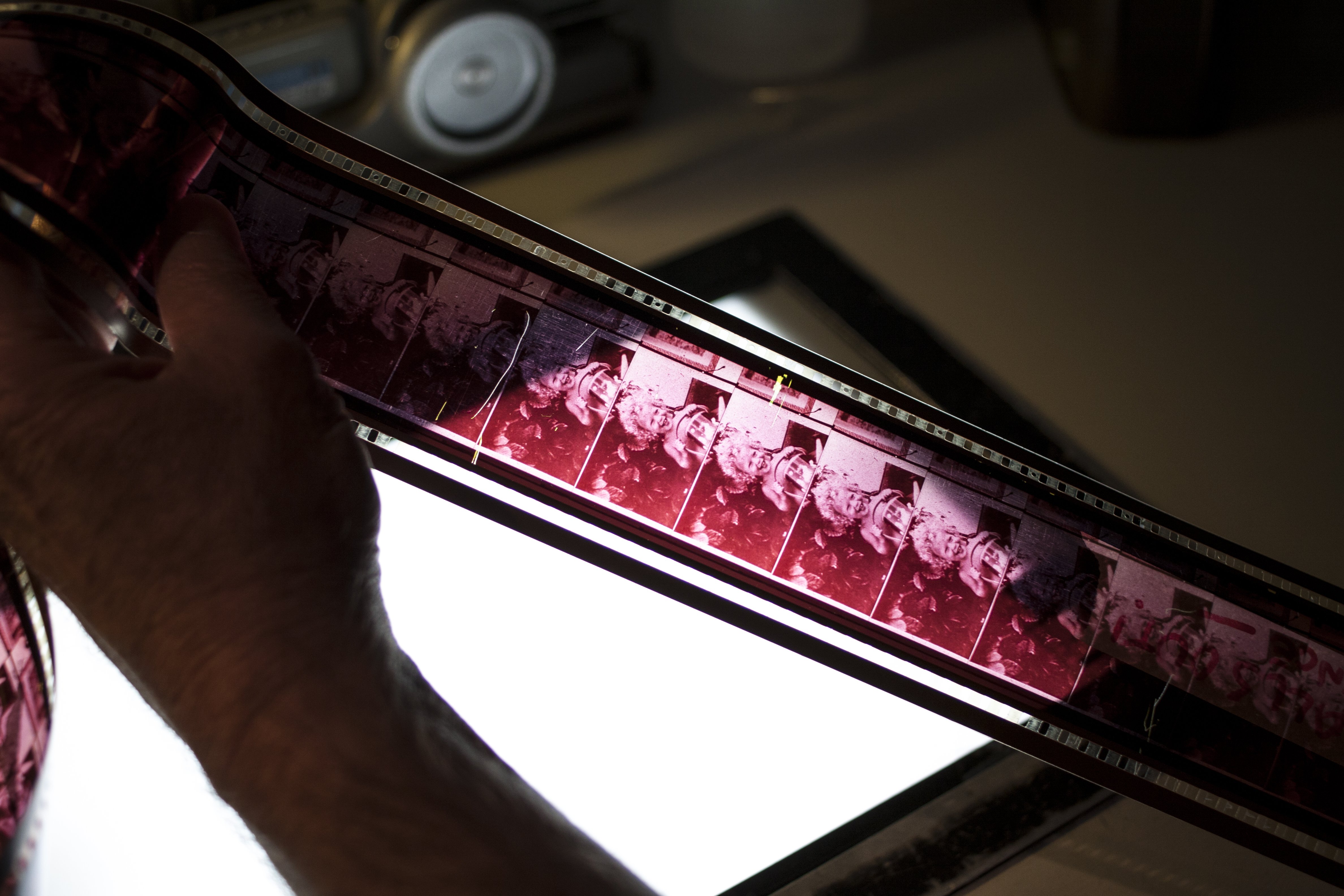 Film over a lightbox