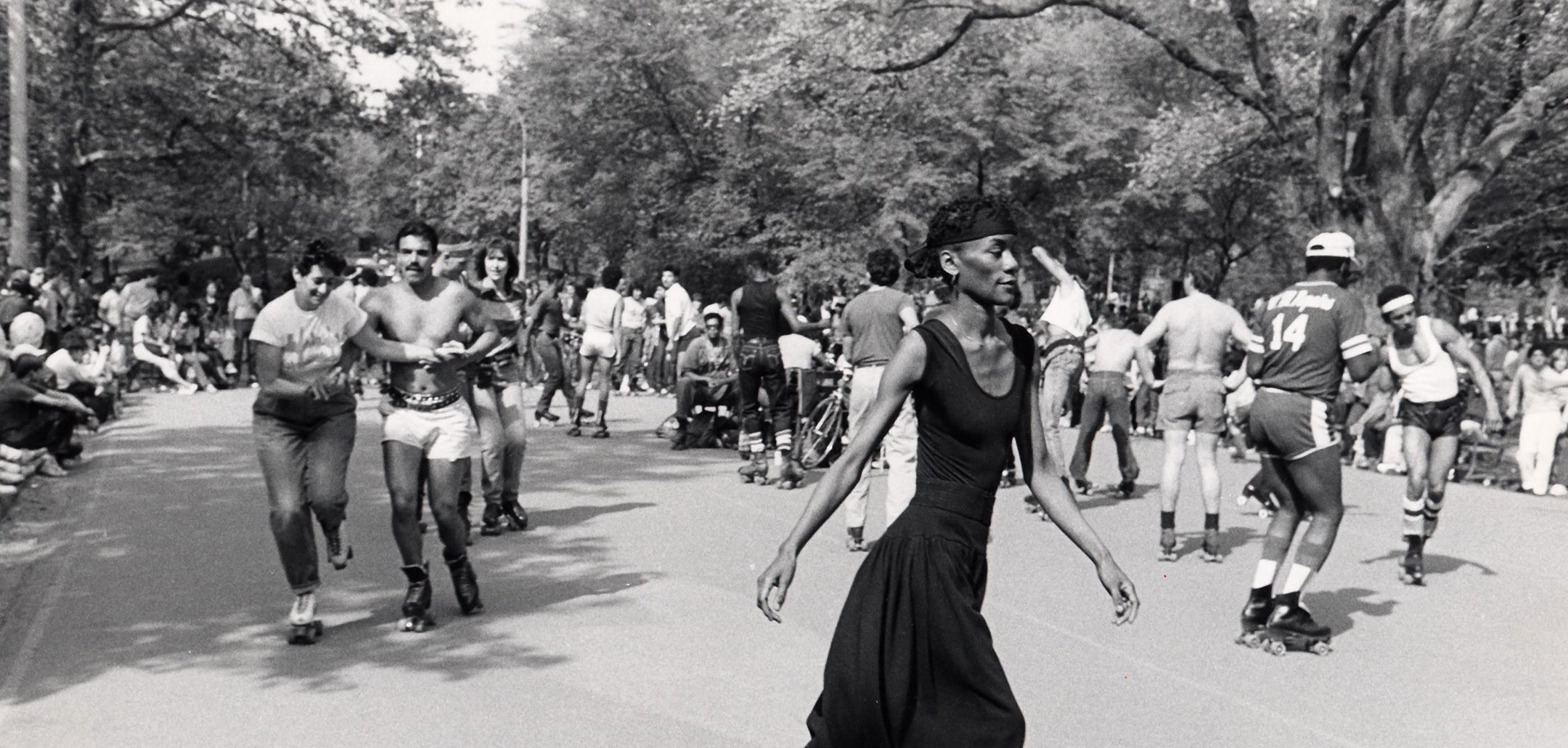 A rollerskater in CENTRAL PARK (1989)