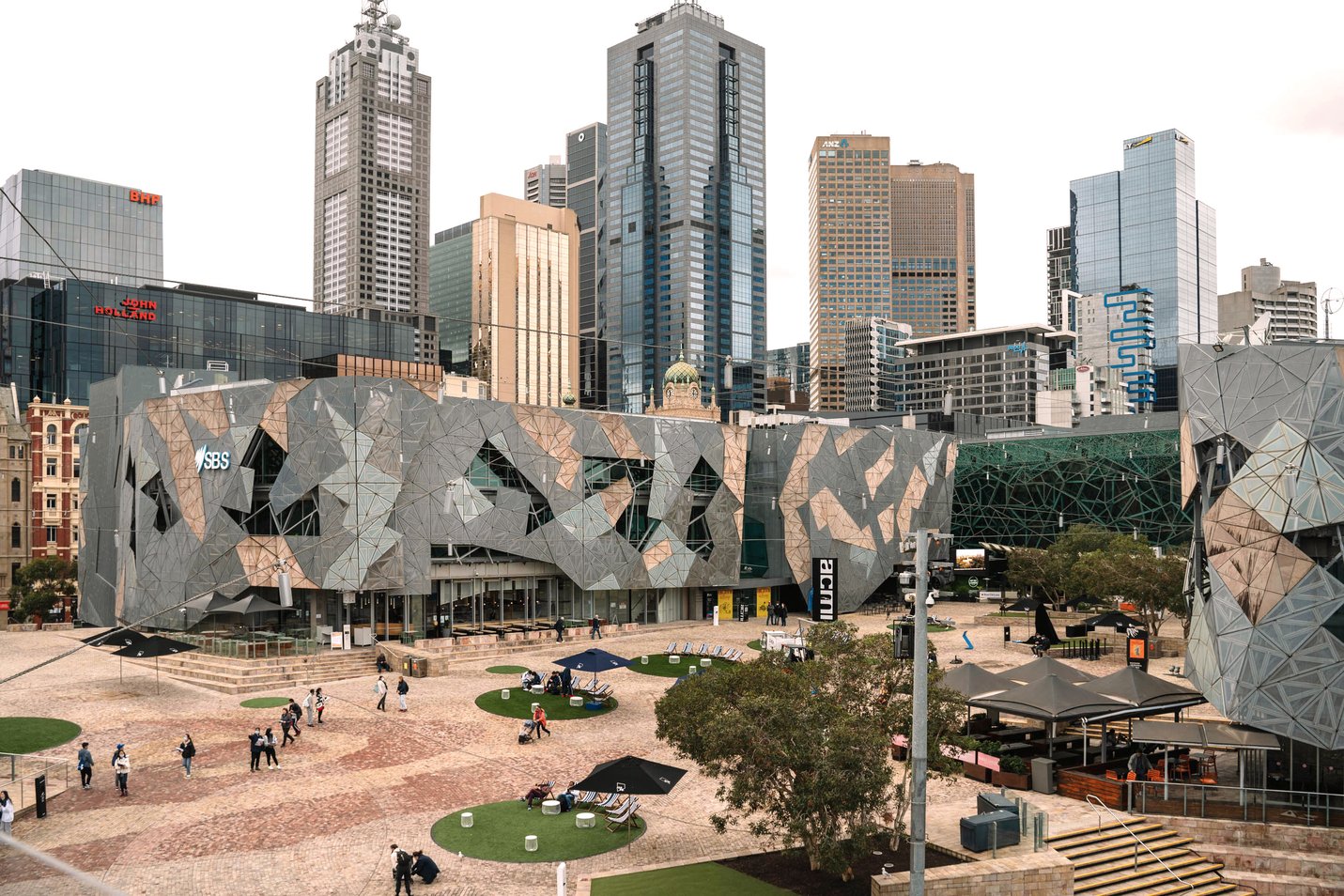 Aerial shot of Fed Square - Phoebe Powell