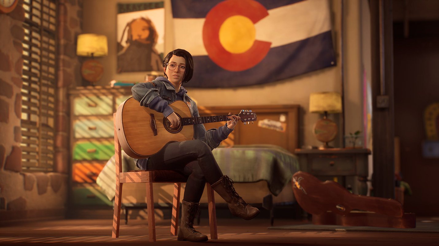 Alex playing her guitar in 'Life Is Strange - True Colors' (2021)
