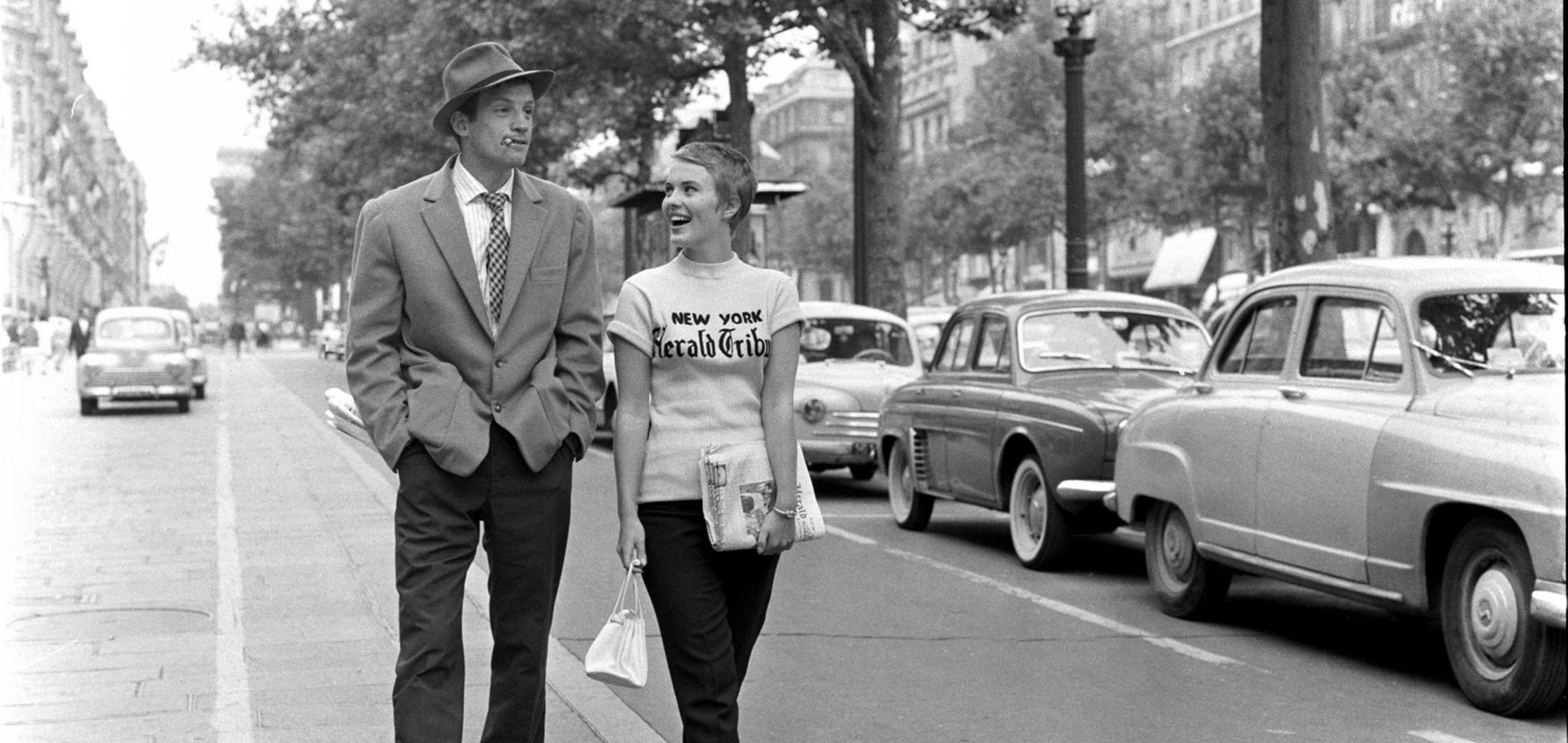 Jean-Paul Belmondo and Jean Seberg in Breathless (1960)