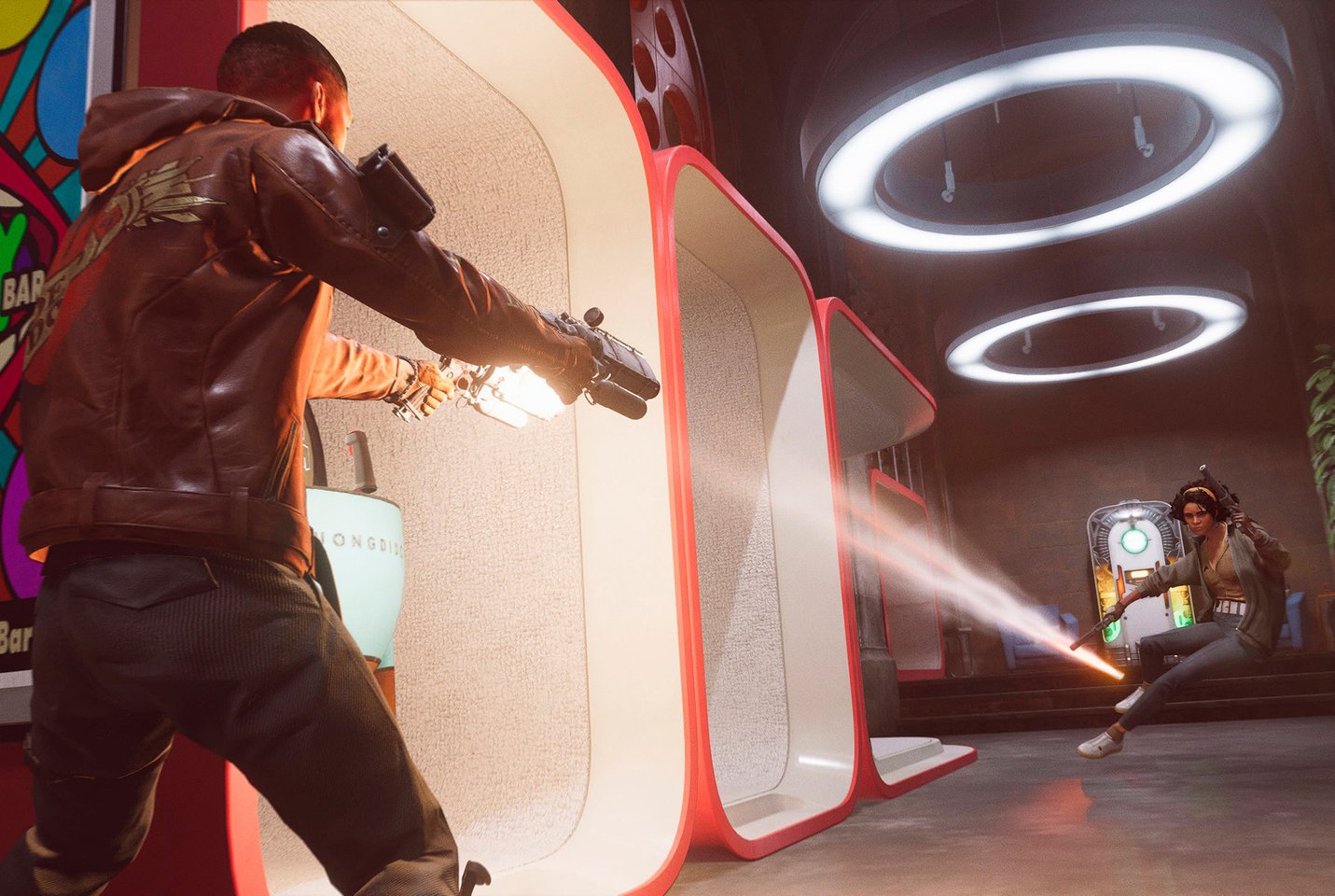 Colt and Julianne face off in 'Deathloop' (2021)
