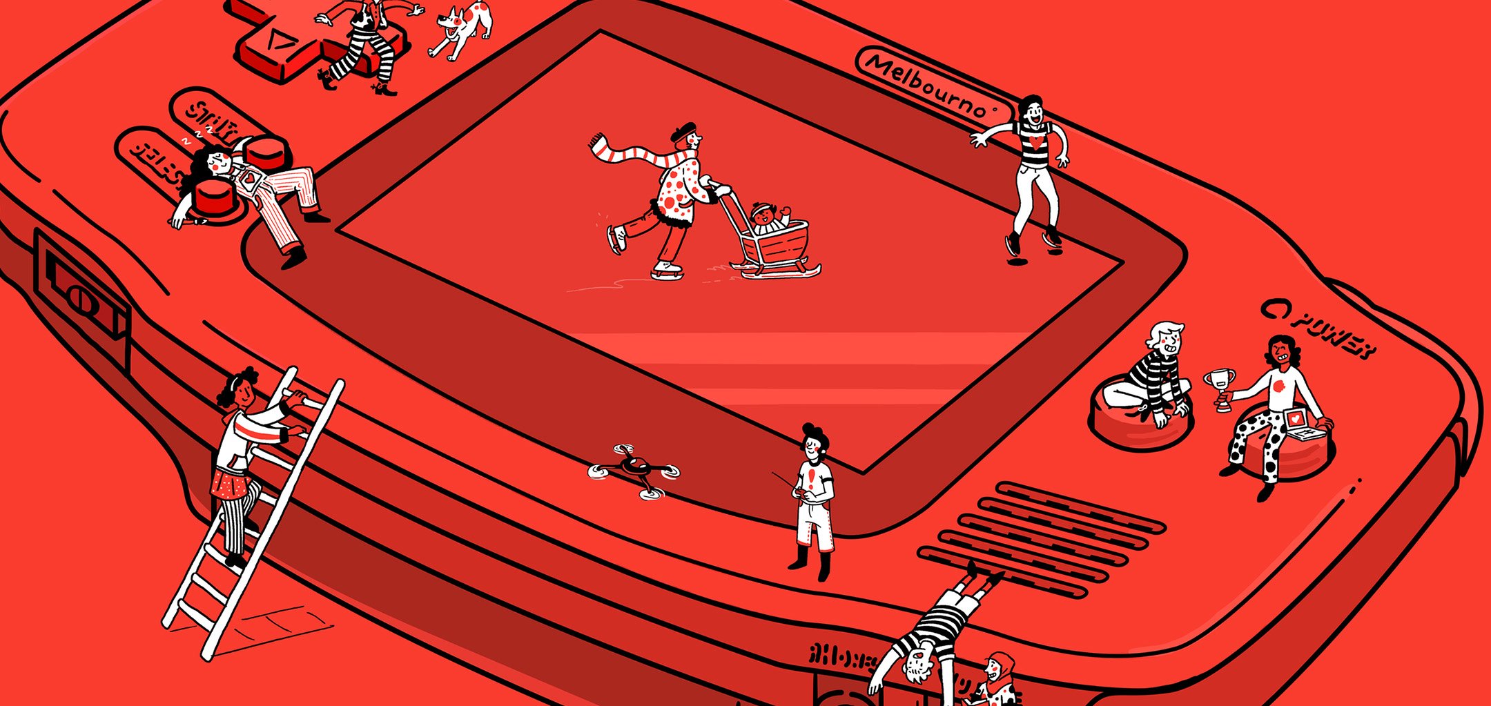 Games Talks 2022 - ACMI + RMIT - artwork by Marigold Bartlett