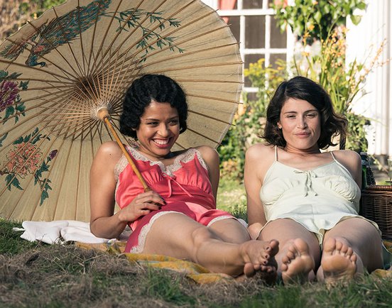 Gugu Mbatha-Raw and Gemma Arterton in a still from Summerland (2020)