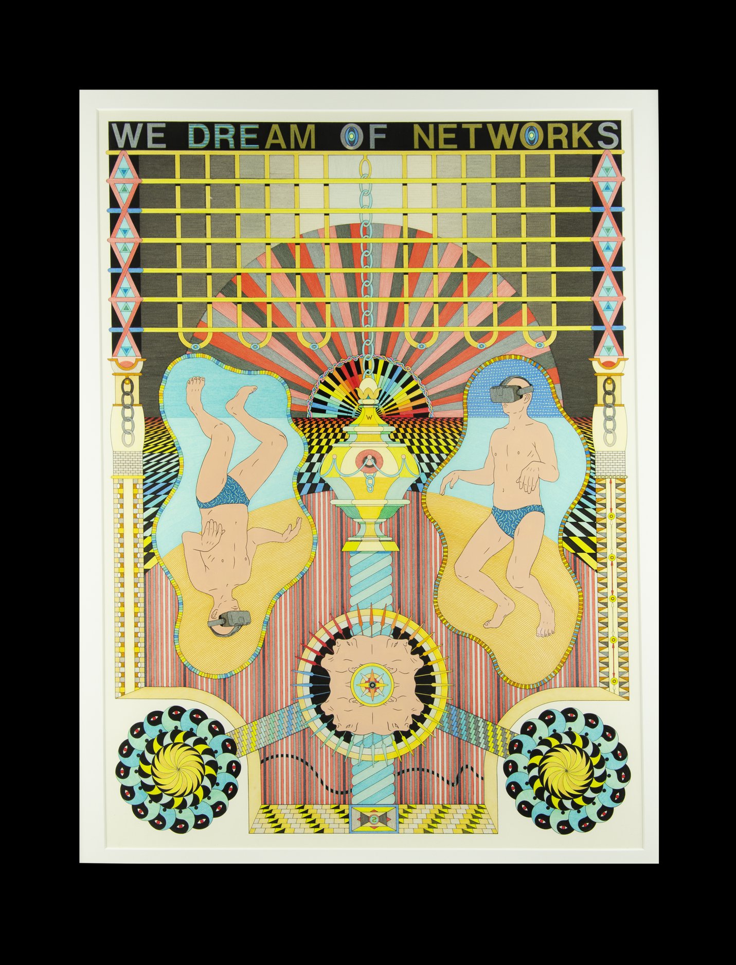 Jess Johnson, We Dream of Networks (2016), fibre-tipped pen, fibre-tipped markers and gouache on paper - hi res