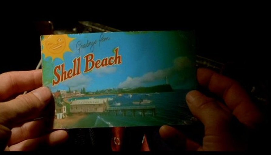 The Shell Beach postcard featured in Dark City 1998