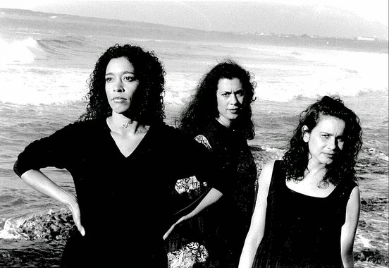 The cast of the original stage show of Radiance - Rachael Maza, Lydia Miller & Rhoda Roberts, photographed in 1993 - Image via httpelissablake.blogspot.com