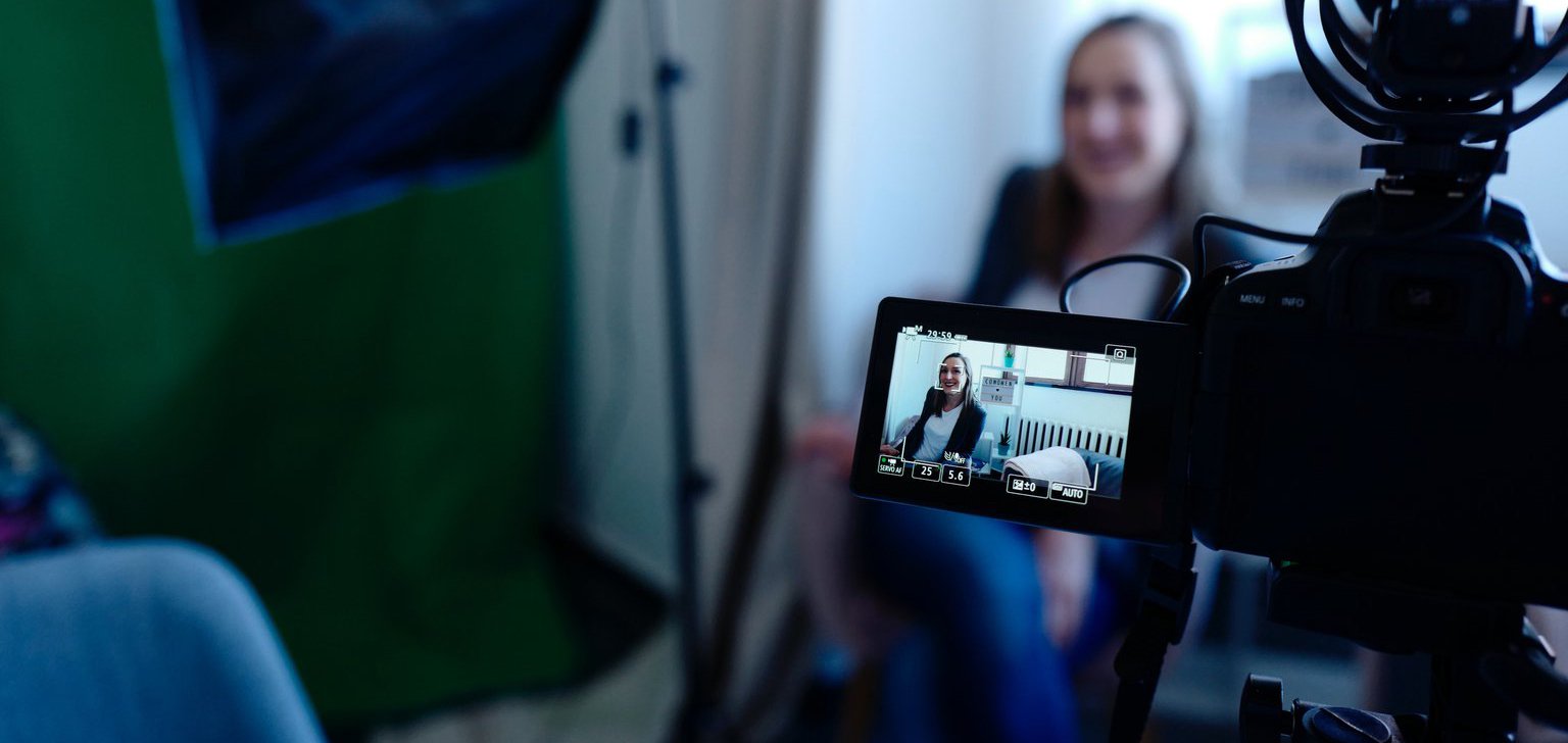 Video camera interview documentary