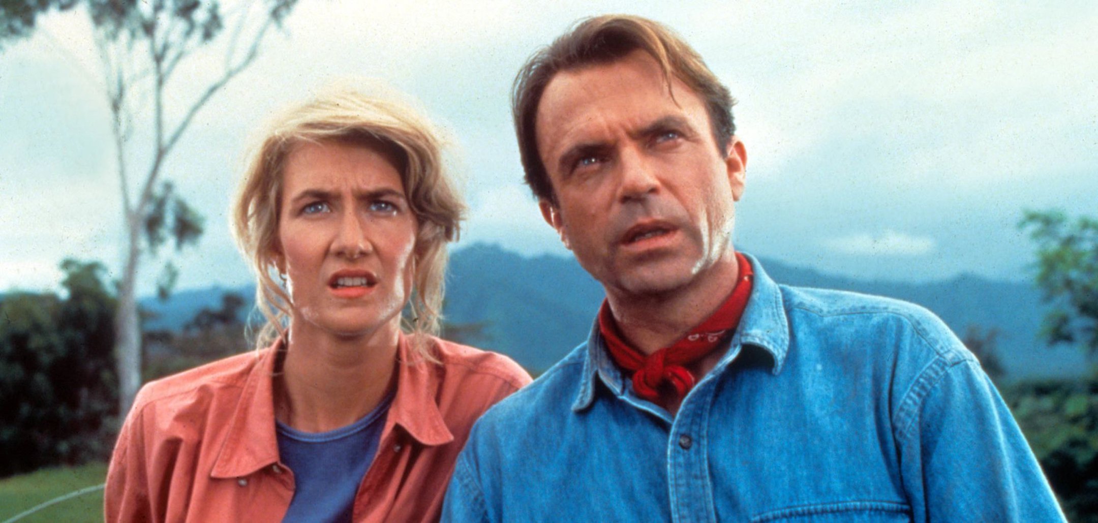 Laura Dern and Sam Neill in 'Jurassic Park' (1993)