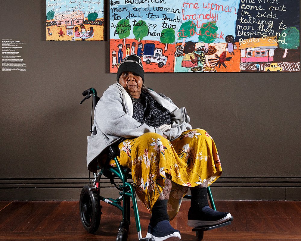 Sally Mnangala Mulda at Tarnanthi, 2019 - photography by Saul Steed