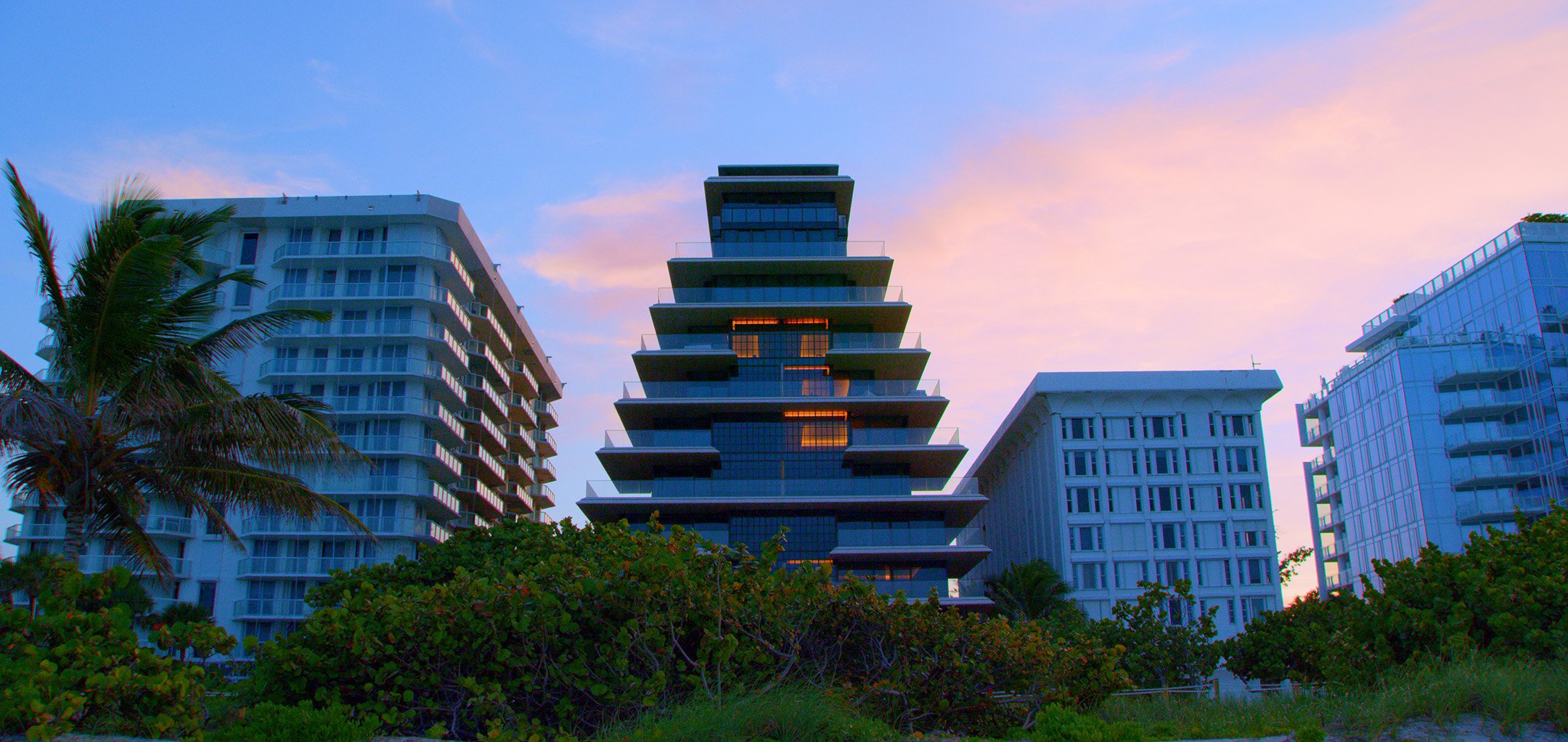 An Asian-inspired architectural building at sunset - still from 'The Importance of Being an Architect' (2021)