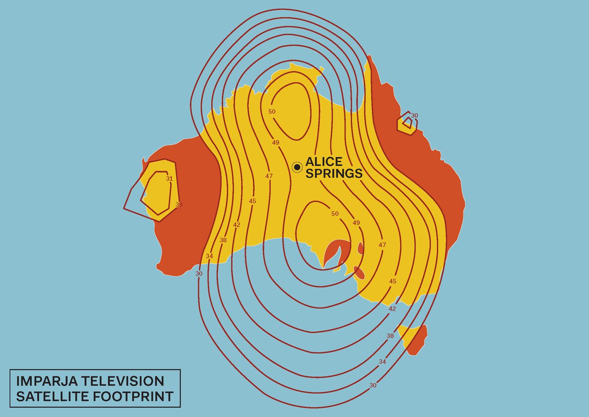 Imparja Television satellite footprint CAAMA 1989 ACMI collection